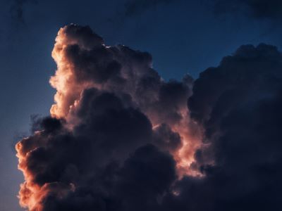 dark sky and clouds